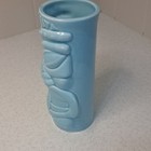 Light Blue Hawaiian Ceramic Tiki Mug Cup - Ownership History Not Available