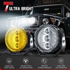 7   Round Led Work Light Bar Spot Offroad Truck Suv Atv Driving Bumper Fog Pods
