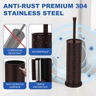 Toilet Brush And Holder Set   304 Stainless Steel Heavy Duty Toilet Bowl