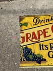 Grape Ola Sign Graphic Advertising Tin Tacker 1920-30 Soda Pop Gas Coke Pepsi