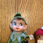 Vtg Christmas Knee Hugger Elf Lot Of 3 Japan Elves On The Shelf Pixie