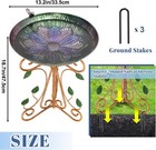 Vintage Metal Bird Bath Outdoor Garden Pedestal Birdfeeder Antique Mother Day Gi