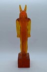 Rare Ancient Egyptian Antique Statue God Anubis Afterlife Amber Stone Egypt Bc