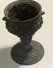 Victorian Style Cast Metal Ornate Urn Planter 8   