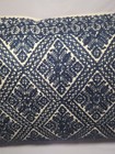 Ralph Lauren Haywood Embroidered Decorative Throw Pillow 15 X 20 Cream Navy