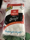 Vtg 1997 New In Package 6 Pair Hanes Briefs Underwear Men   s Size 34 Cotton New