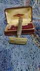 Vintage Gillette Aristocrat Safety Razor Set 1946 1947 Gold Tto Case User Grade
