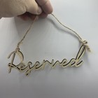 Hanging Wooden Reserved Table Signs Rustic  Unfinished For Wedding Set Of 6