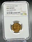 1925 Poland Gold 20 Zlotych Ngc Unc Details Obv Scratched Stunning Example 