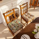 Vctops Farmhouse Floral Print Chair Cushions With Ties 16x16 Inch  Flower H