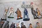 Vintage Lot Of 41 Dimestore Lead Soldiers And Figures Barclay Etc