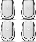 Moderna Artisan Series Double Wall Insulated Wine Glasses  Set Of 4 Wine Glasses