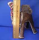 Vintage Leather Hand-sewn Stuffed Camel Skin Figure  Fur Skin Large 8 In