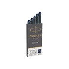 Pk 5 Parker  1950385 Fountain Pen Ink Cartridges  Blue-black