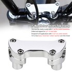 Chrome 2 Inch Handlebar Risers 1  Top Clamp For Harley Softail Road King Glide