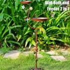Bird Baths For Outdoors  43  Tall Cast Iron Bird Bath And Feeder  Pedestal Bi   