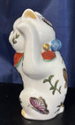 Vintage Kutani Maneki Neko Japanese Porcelain Beckoning Cat 5 5  No Markings Exc