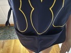 Adar Unisex Medical Apron Smock Blue Solid W  Pockets Side Ties
