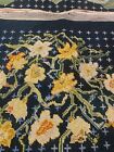 Two Vintage Tapestries Floral Needlepoint On Canvas 22    X 17    Daffodils Tulips