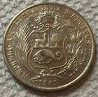 1869 Y b  Peru - Sol - Seated Liberty - Lima Mint - 3 4 Oz Unc  900 Silver Crown