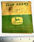 Vintage Oem John Deere F3126r Plate Nos  g 
