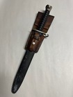 Swiss Mod  57 Bayonet With Scabbard And Leather Frog 