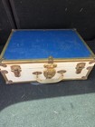 Antique  Vtg Chicago Roller Skate Co Ware Bros Skates With Case Wood Wheels  Obo