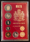 1972 Republic Of Malta World 8 Coin Proof Set In Original Mint Box