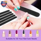 24 Pack 100 180 Grit Nail Files Black Professional Emery Boards Nail