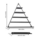 5 Tiers Metal Triangle Nail Polish Display Racks Black Wall-mounting Shelf Kit