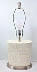 Capiz Shell Table Lamp    Oval Nickel Plated Base 16  High