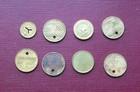 Lot Of 8 Vintage Ny Transit   Nyc Subway Tokens   1979 Diamond Jubilee   Blank