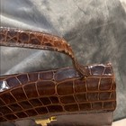 Sterling Vintage Alligator Kelly Bag With Gold Hardware And Leather Lining