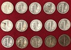 15 Mercury Dimes 90  Silver Coins Random Dates 30   s 40   s 15 Us 10   Silver Coin   s