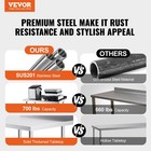 Vevor Stainless Steel Work Table Commercial Food Prep Table 24 x30  With Casters