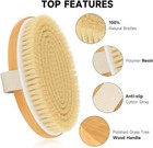 Dry Brushing Body Brush With Soft And Stiff Natural Bristles  Body Exfoliating