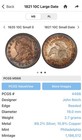 1821 Ngc Vf30 United States 10c Ten Cents  Large Date Capped Bust Dime Very Rare