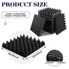 60 Pack 12x12x2 Acoustic Foam Panels Soundproof Wall Ceiling Studio Noise Dampen
