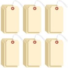 1000 Blank Manila Shipping Tags With Wire - 6 25  X 3 125  Writable Labels For G