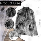 Blinket Halloween Spiderweb Cape  29 52 Inches Long Black Spider Cloak With Web