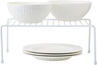 Kitchen Cabinet Shelf Storage Organizer Rack  Set Of 2 - White  Steel Wire Rack 