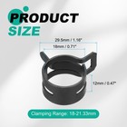 20pcs Spring Band Type Hose Clamps 18mm Silicone Vacuum Pipe Clip  Black