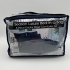 8 Piece Bed In A Bag Hotel Dobby Embossed Comforter Sheet Bed Skirt Sham King