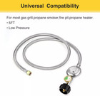 Propane Regulator And 5ft Hose Gas Tank Lpg Low Pressure Bbq Grill Stove Burner