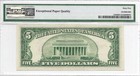 1953  5 Legal Tender  Us Note  Pmg Gem Uncirculated 65 Epq Banknote  Scarcer B a
