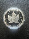 1989 Canada Maple Leaf 1 Oz Silver Proof  5 Five Dollar Coin Box Cert 30000 Mint