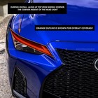 Fits 2021-2025 Lexus Is Red Headlight Drl Headlight Decal Tint Overlay Vinyl Ppf