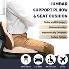 Car Seat Cushion And Lumbar Support Pillow  Memory Foam Ergonomic Back Support D
