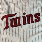Vintage Rawlings Minnesota Twins Jersey Mens Large White Pinstripes Mlb Baseball