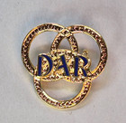 Dar Daughters Of The American Revolution Classic Initial Letter Logo Pin Garnay